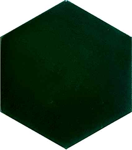 15x17 Düz Yeşil Altıgen Çini Seramik