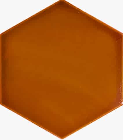 15x17 cm AL 64 Karamel Düz Altıgen Çini Karo Seramik