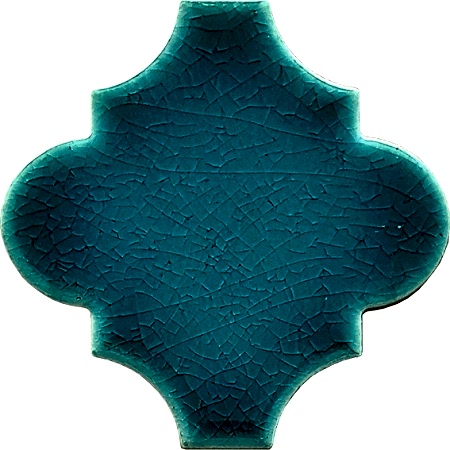 12x12 Ottoman Düz Arabesk Turkuaz Çini arabesque oriental ceramic tile