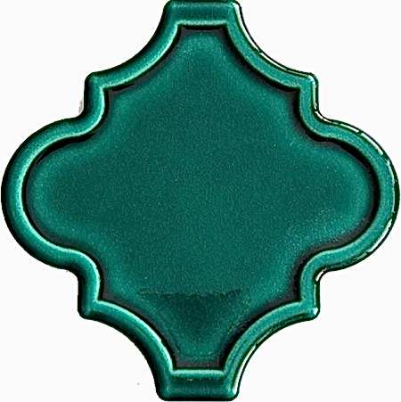 12x12 Ottoman Rölyefli Arabesk Yeşil Çini Karo Seramik Turkish arabesque ceramic art tile wall decoratons interior