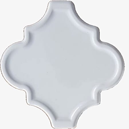 12x12 Ottoman Rölyefli Arabesk Beyaz Çini arabesque orıental tile ceramic