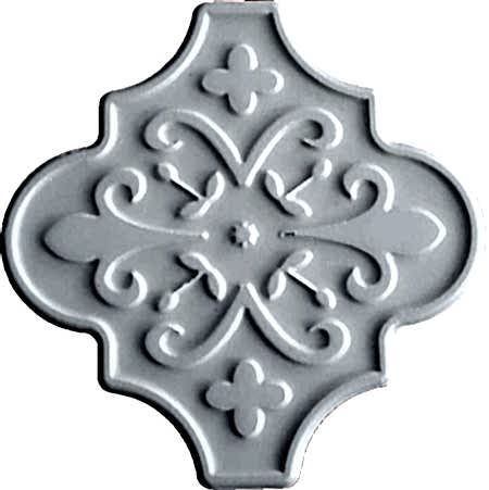 12x12 Ottoman Çiçekli Arabesk Beyaz Çini arabesque oriental interior ceramic mosaic tile