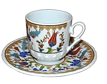 kütahya çini kahve takımı coffe pattern decorative set