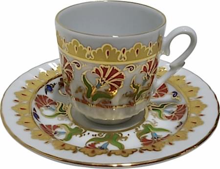 çiçekli kahve takımları flower patterned coffee cup