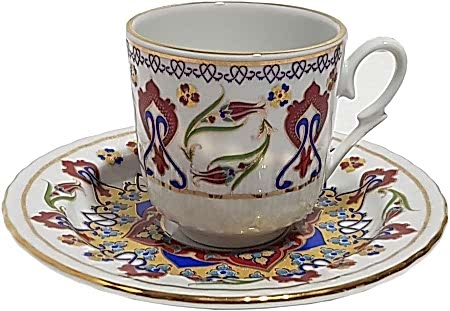 Ar 693 Altın Yaldız Porselen Fincan Takımı türk kahvesi fincan takımı desenli porselen turkish porcelain coffe cup