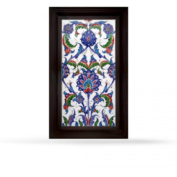Türk çini desenli pano örnekleri Turkisch art veramic tile decoration elements