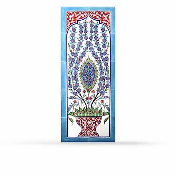 Kütahya İznik desenli Osmanlı çini sanatı iznik Ottoman art ceramic tile pattern