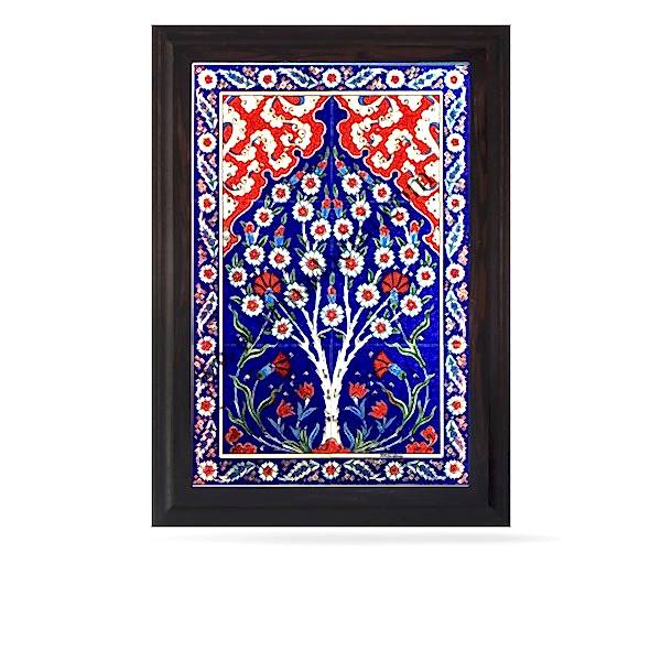 desenli Osmanlı çini sanatı iznik Ottoman art ceramic tile pattern