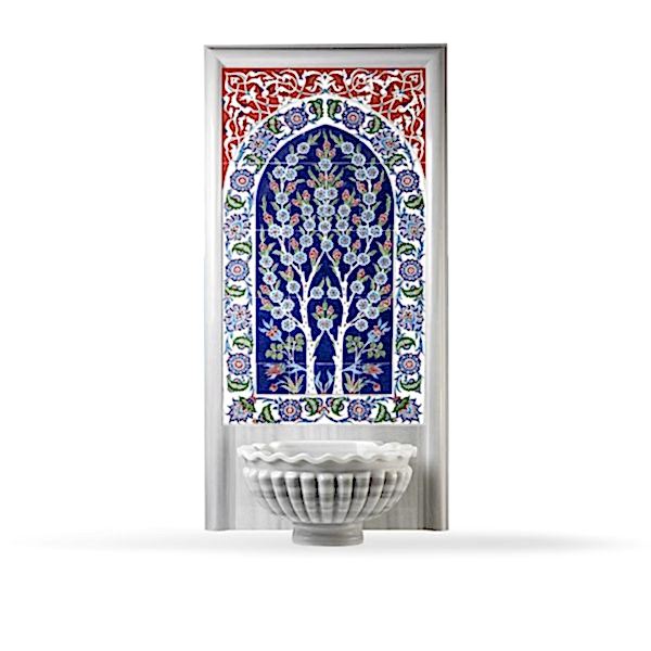 EL-DEKORU-HAMAM-CINILERI Hayat ağacı Türk hamamı cini pano Turkish bathroom ceramic tiles