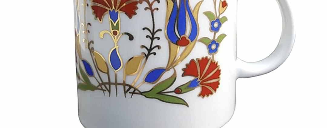porselen-kupalar çini desenli porselen kupa porcelain cup