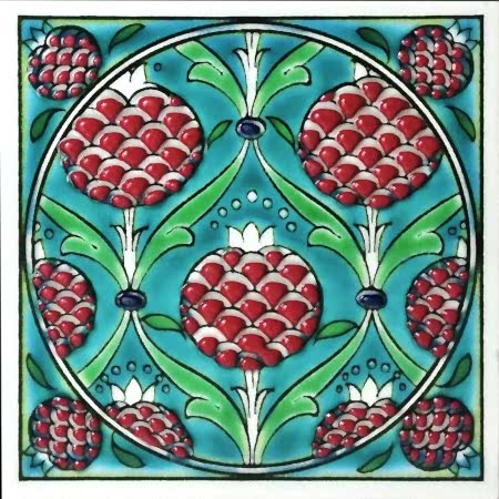 10x10-Cm-ED-109-Yesil-hashas-taneli-Eldekoru-Kutahya-Cini-