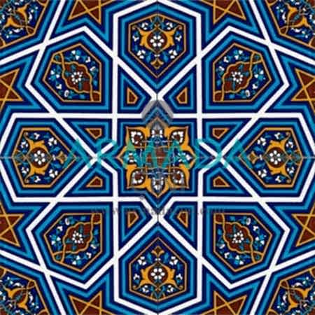 20x20 SP-48 Desenli İznik Çini Karo Dış Cephe Çinisi Şadırvan Mescit Çinileri Kütahya Seramik arabic gepmetric ceramic tile exterior hand made turkish bath kitchen wall tiles