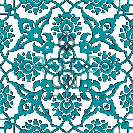 20x20 SP-83-B Desenli İznik Çini Karo Modeli (Rumi Desenli) Klasik Rumi Deseni Eski Osmanlı Selçuklu Rumi Desenleri ile yapılmış Kütahya Çini Karolar İznik tiles turkish ottoman ceramic bathrom hotel decorations