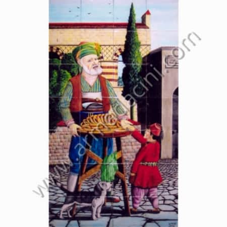 80x140 Simitci Dede El Dekoru Cini Pano Ornegi Kütahya ve iznik çinileri el yapımı çini karo klasik türk çini sanatı desenleri osmanlı motifleri türk hamamı çini pano banyo mutfak tezgah arası çiniler seramik dekorasyon hand made interior ceramic tiles decoration turkısh bath bathroom çini örnekleri saray cariye
