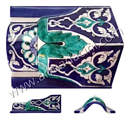 14x20 El Dekoru Sütunce-2 Seramik Tabanlı Sırlı pres kalıp şekil eldekoru el yapımı çiniler modern klasik desenli kalıplı ürünler isteğe gere istenilen ebatta kalıplanmış presli çamur baskı karo ıslak çamurla preslenmiş ebatlı mat parlak sırlı çini baklava üçgen karo yuvarlak geometrik silindir piramit kare