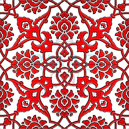 20x20 SP-83-A Desenli İznik Çini Karo Modeli (Rumi Desenli) Klasik Rumi Deseni Eski Osmanlı Selçuklu Rumi Desenleri ile yapılmış Kütahya Çini Karolar İznik tiles ottoman turkish ceramic panels interior decorations