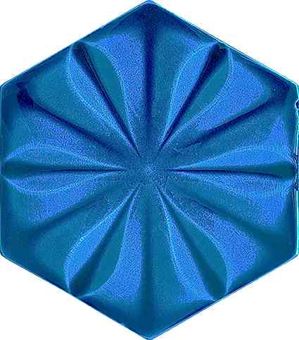 15x17 Cm Çiçekli Kobalt Desen Altıgen Çini hexagon ceramic tile